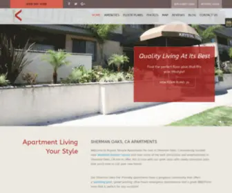 KRYstalterrace.com(Apartments in Sherman Oaks) Screenshot