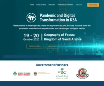 Ksahealthcareforum.com(The Pandemic and Digital Transformation in KSA Summit) Screenshot