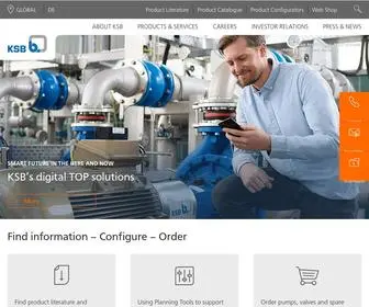 KSB.com(Pumps, Valves and Service) Screenshot