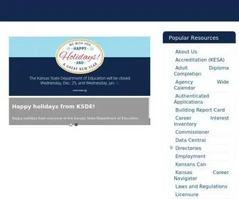 Ksde.org(Kansas State Department of Education) Screenshot