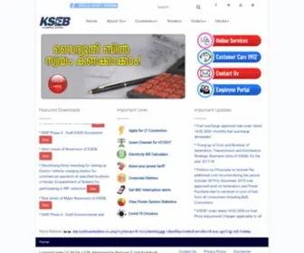 Kseb.in(Kerala State Electricity Board Limited) Screenshot