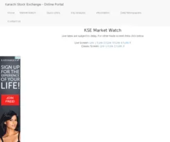 Kse.org.pk(Karachi Stock Exchange) Screenshot