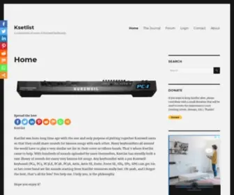 Ksetlist.com(A community of users of Kurzweil keyboards) Screenshot