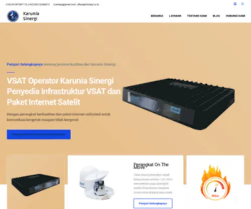 Ksinergi.co.id(Karunia sinergi VSAT Operator Internet Satelit Laut dan Darat) Screenshot