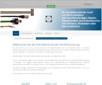 KSK-Kabel.de(Ihr verlässlicher Partner für die Kabelkonfektion in Stuttgart) Screenshot