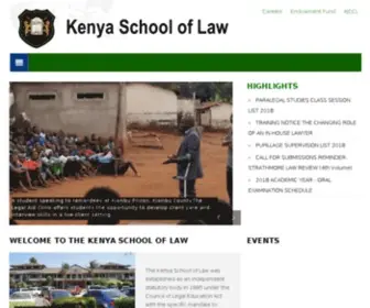 KSL.ac.ke(The Kenya School of Law) Screenshot