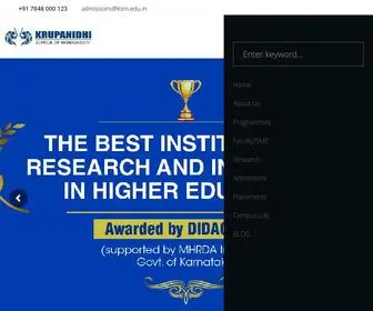 KSM.edu.in(Best MBA Colleges in Bangalore) Screenshot