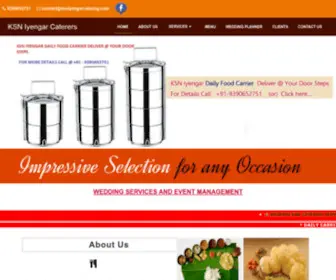 Ksniyengarcatering.com(KSN Caterers) Screenshot