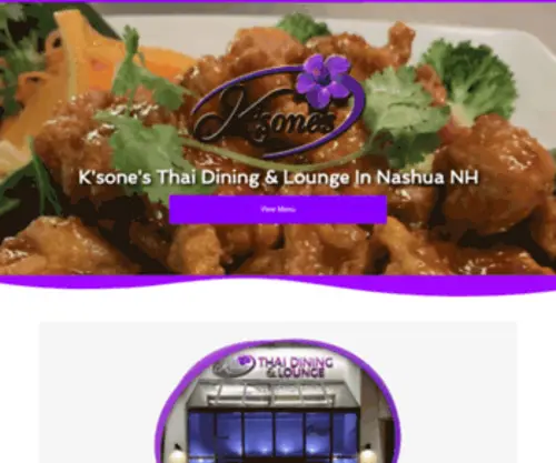 Ksonesthai.com(K'sone's Thai Food of Nashua NH & Kittery ME) Screenshot