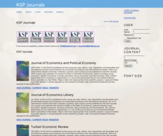 KSpjournals.org(KSP Journals) Screenshot