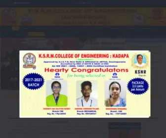 KSRmce.ac.in(KADAPA) Screenshot