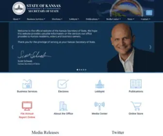 Kssos.org(Kansas Secretary of State) Screenshot