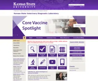 KSVDL.org(Kansas State Veterinary Diagnostic Laboratory) Screenshot