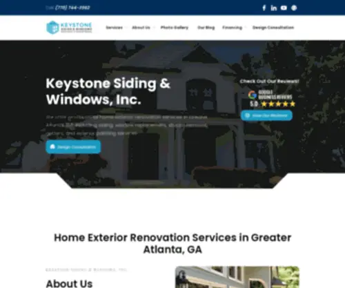 KSW-CG.com(Home Exterior Renovation Services in Greater Atlanta) Screenshot