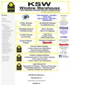 KSW.co.za(Aluminium, Wood and Steel Doors, Windows and frames) Screenshot