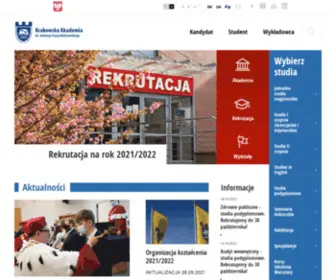 KSW.edu.pl(Krakowska Akademia im Andrzeja Frycza Modrzewskiego) Screenshot