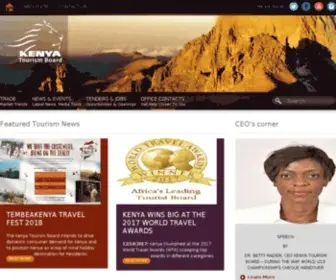 KTB.go.ke(Kenya Tourism Board) Screenshot
