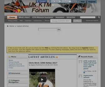 KTmforum.co.uk(KTM Owners Forum) Screenshot