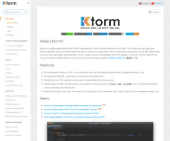 Ktorm.org(Kotlin ORM lib with SQL DSL) Screenshot