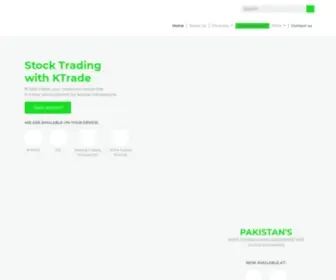 Ktrade.pk(Lowest commission investing in pakistan stock exchange) Screenshot