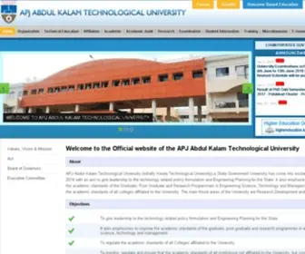 Ktu.edu.in(Kerala Technological University) Screenshot