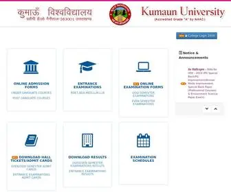 Kuadmission.com(Kumaun University Admission/Examination Portal) Screenshot