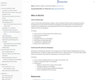 Kubebuilder.io(The Kubebuilder Book) Screenshot