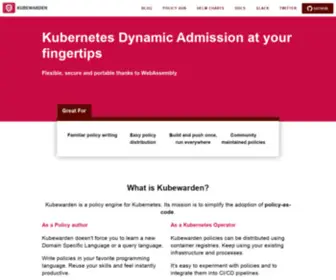 Kubewarden.io(Kubernetes Dynamic Admission at your fingertips) Screenshot
