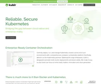 Kublr.com(Container Orchestration) Screenshot