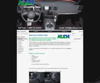 Kudausa.com(KUDA car custom color leather mounts for mobile electronics) Screenshot