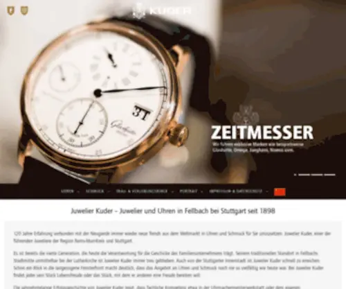Kuder.de(Juwelier und Uhren in Fellbach bei Stuttgart seitJuwelier Kuder) Screenshot