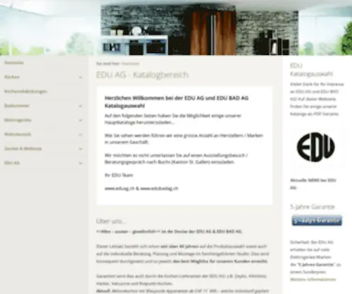 Kuechennurbesser.ch(EDU AG Katalogdownload) Screenshot