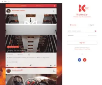 Kuende.com(Kuende is the first blockchain fueled social network) Screenshot