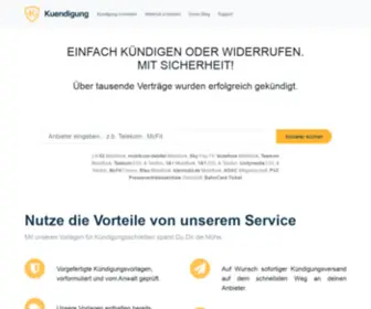 Kuendigung.services(Adressdaten der Firma Vodafone GmbH (Vodafone)) Screenshot