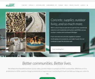 Kuert.com(Concrete, Landscaping and Outdoor Living Materials, Supplies and Products) Screenshot