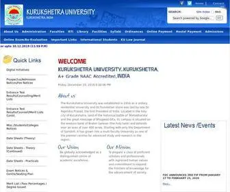 Kuk.ac.in(Kurukshetra University) Screenshot