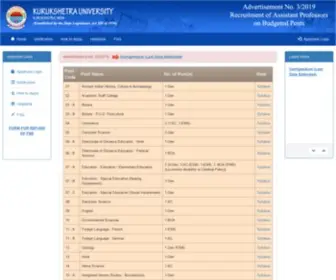 Kukrecruitment.in(Kurukshetra University Admissions) Screenshot
