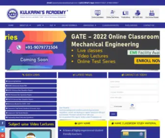 Kulkarniacademy.com(GATE 2021 ESE 2021 PSU's Live Classes for Mechanical Engineering) Screenshot