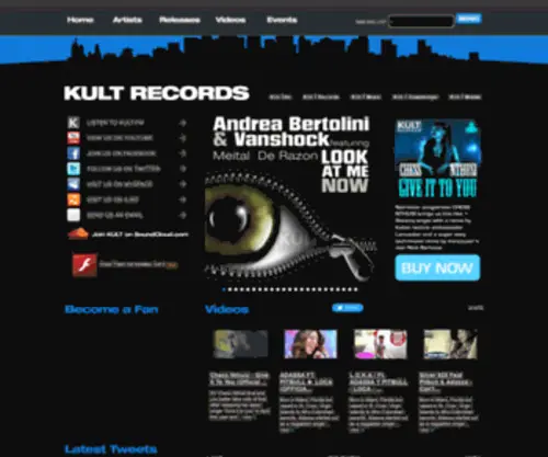 Kult.com(KULT RECORDS) Screenshot