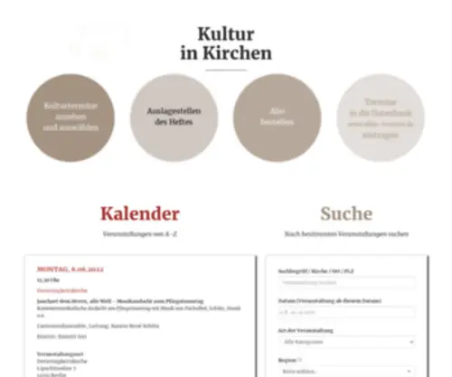 Kultur-IN-Kirchen.info(Kultur IN Kirchen info) Screenshot