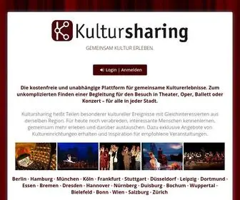 Kultursharing.de(Gemeinsam Kultur erleben) Screenshot