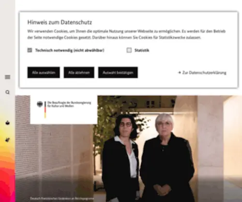 Kulturstaatsministerin.de(Staatsministerin) Screenshot