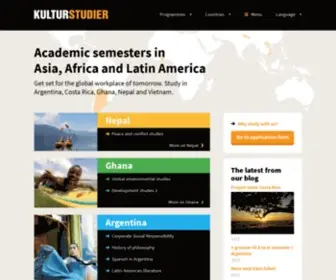 Kulturstudier.com(Academic semesters in Asia) Screenshot