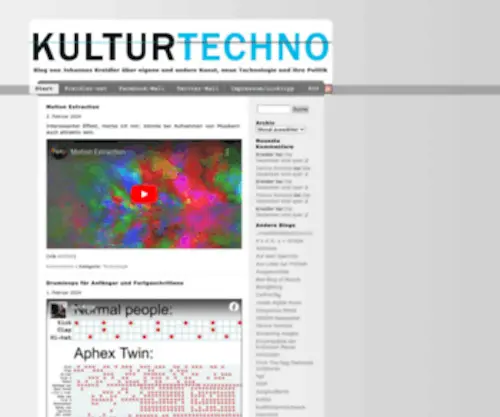 Kulturtechno.de(Kulturtechno) Screenshot