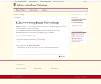 Kultus-BW.de(Zentrales CMS KV) Screenshot