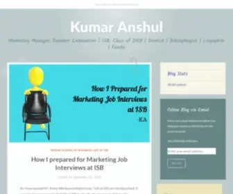 Kumaranshul.com(Marketing Manager) Screenshot