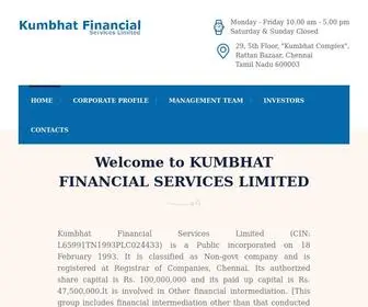 Kumbhatfinancialserviceslimited.com(Financial limited) Screenshot