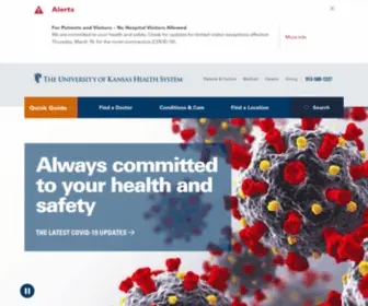 Kumed.com(The University of Kansas Health System in Kansas City) Screenshot