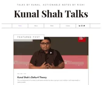 Kunalshahtalks.com(Kunal Shah Talks) Screenshot