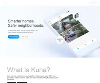 Kunasystems.com(Kuna® Smart Home Security) Screenshot